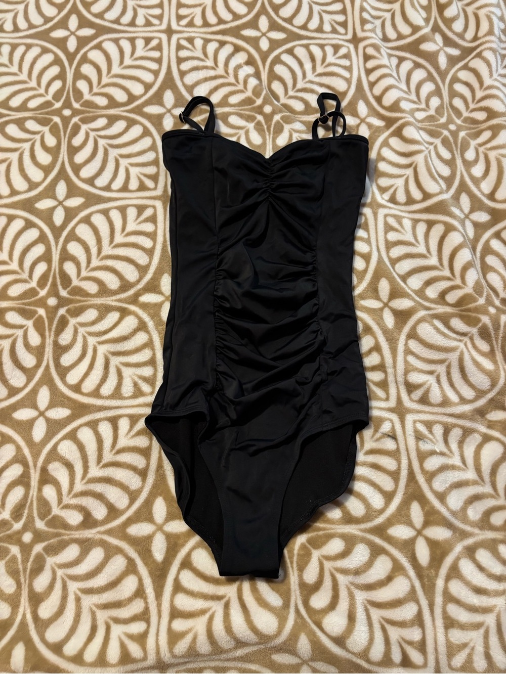 Lime Ricki Black Ruched One-Piece Swimsuit